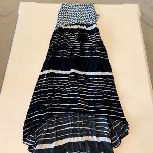 Striped and dotted dress
